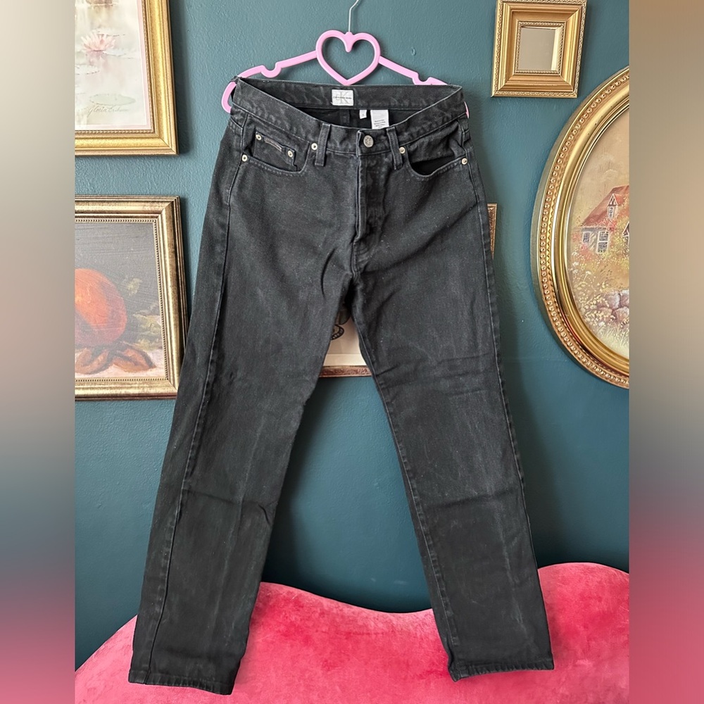 Calvin Klein Black straight leg Jeans SIZE 7